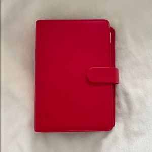 Red Pocket Saffiano Filofax ♥️